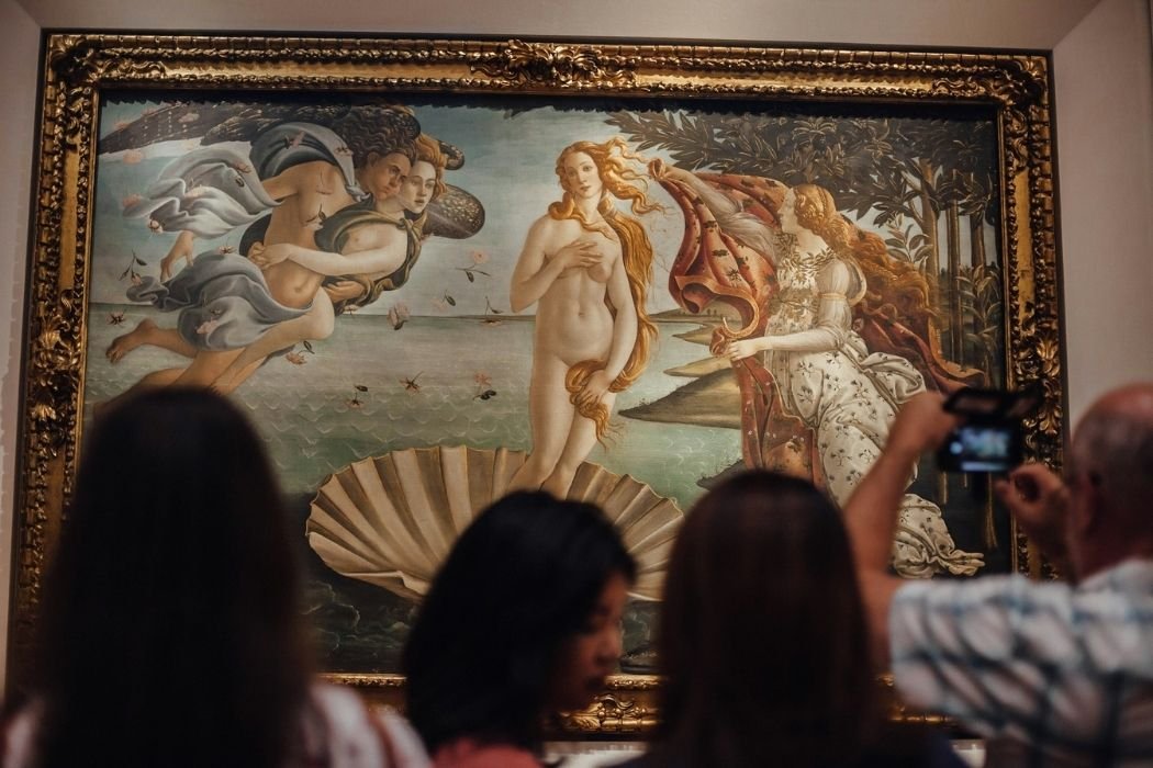 Gemälde Geburt der Venus von Botticelli in den Uffizien in Florenz