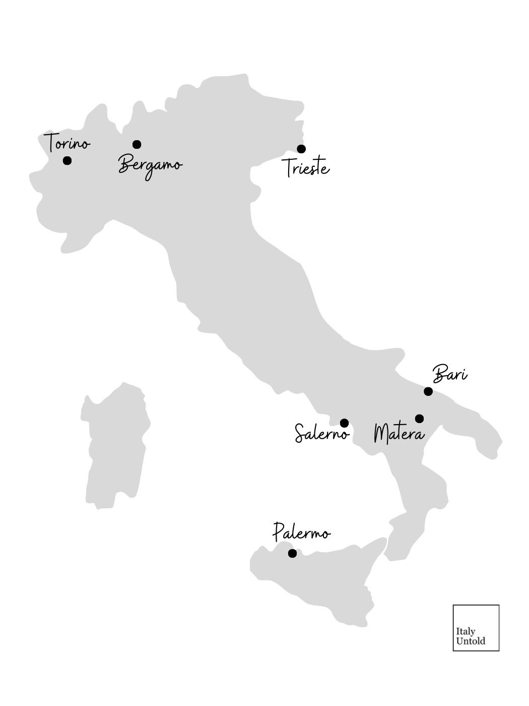 Italien Städtetrips Karte