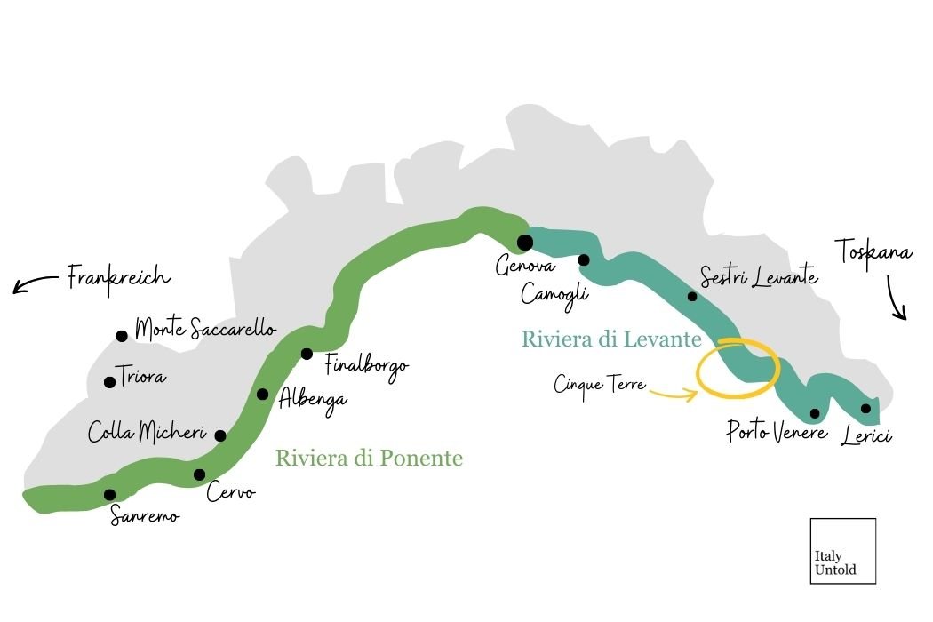 Ligurien Riviera di Ponente Riviera di Levante